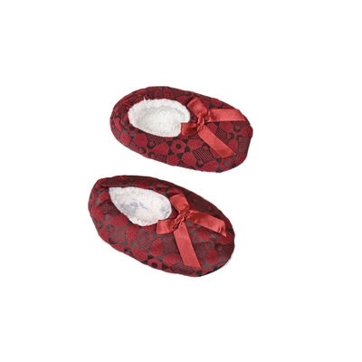 Cute Maroon Flannel Booties Footwear for Baby Boys and Baby Girls