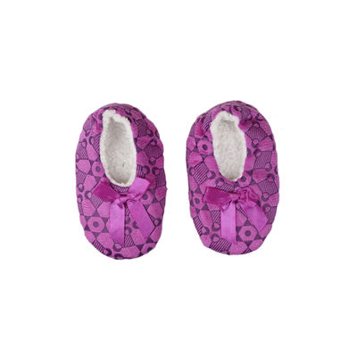 Cute Purple Flannel Booties Footwear for Baby Boys and Baby Girls