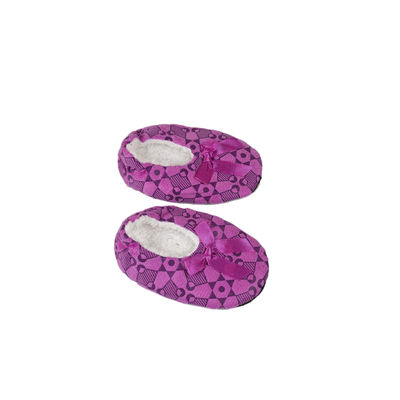 Cute Purple Flannel Booties Footwear for Baby Boys and Baby Girls