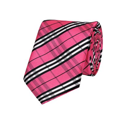 Tiekart men pink checked  skinny slim tie