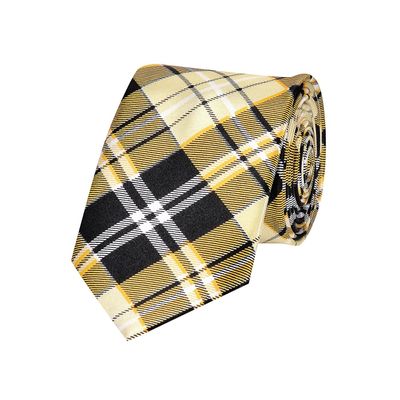 Tiekart men yellow checked  skinny slim tie