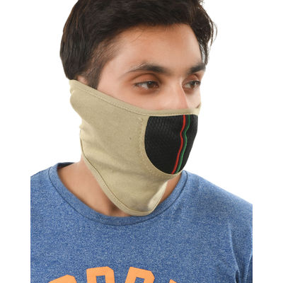 Tiekart men brown plain solids  bikers mask