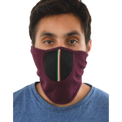 Tiekart men red plain solids bikers mask