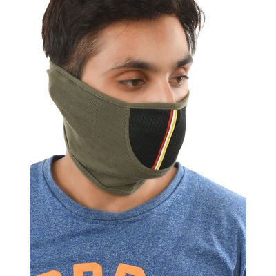 Tiekart men brown plain solids  bikers mask