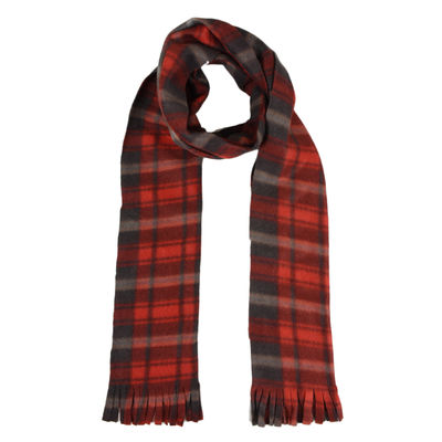 Red Checkered Flannel Warm Winter Muffler Scarf Stole for Men and Women