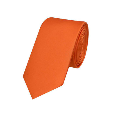 Orange Plain Skinny Ties for Men