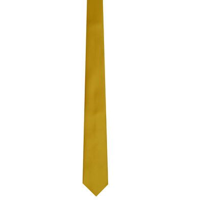 Yellow Plain Skinny Ties for Men