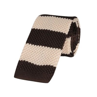 Tiekart men multi striped knitted skinny slim tie