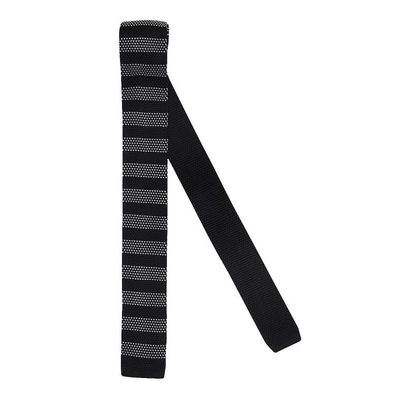 Tiekart men black   knitted skinny slim tie