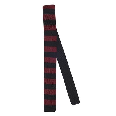 Tiekart men red striped  knitted skinny slim tie