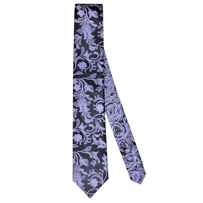 Tiekart men monochrome floral  reversible tie