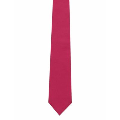 Tiekart men red plain solids skinny slim tie