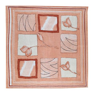 Tiekart men brown silk scarf