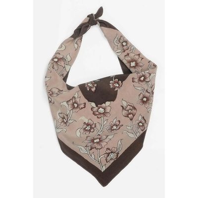 Tiekart men peach floral silk scarf