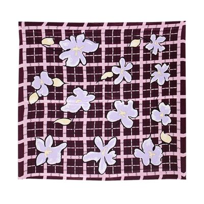 Tiekart men purple floral silk scarf