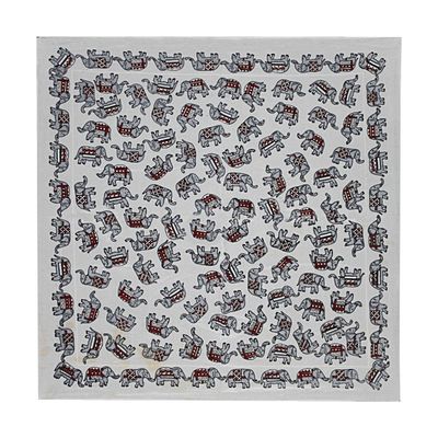 Tiekart men grey silk scarf