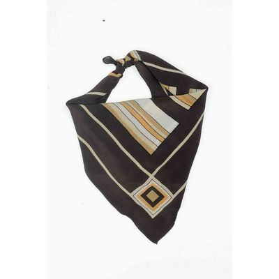 Tiekart men black silk scarf