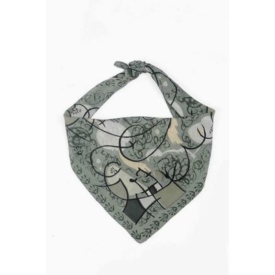 Tiekart men grey silk scarf