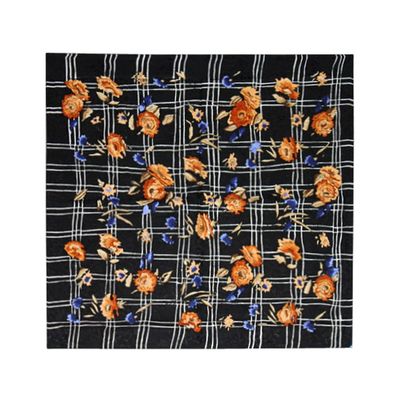 Tiekart men blue floral silk scarf