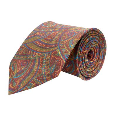 Tiekart men maroon paisley silk tie