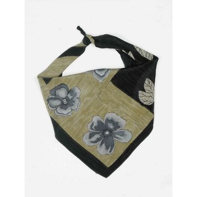 Tiekart men grey floral silk scarf