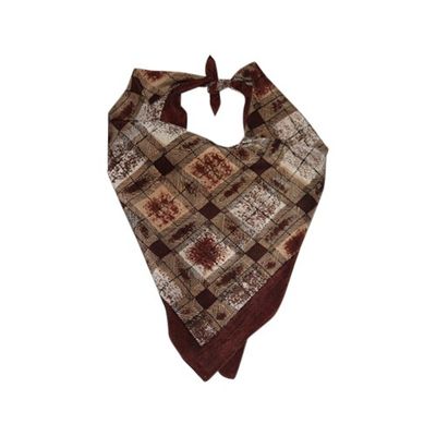 Tiekart men brown silk scarf