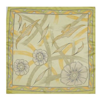 Tiekart men beige floral silk scarf