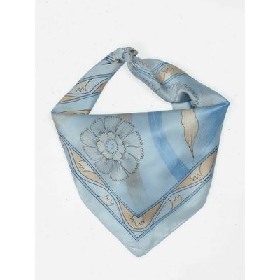 Tiekart men blue floral silk scarf