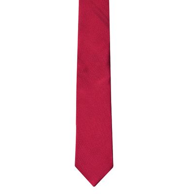 Tiekart men maroon plain solids  skinny slim tie