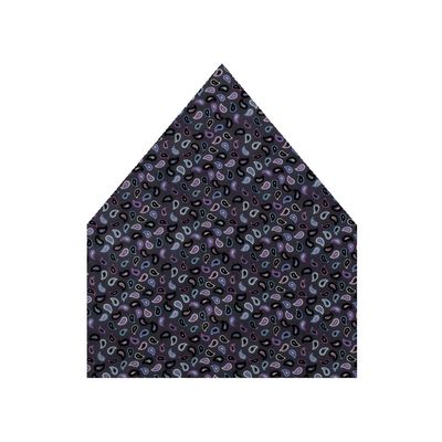 Tiekart men grey paisley silk pocket square