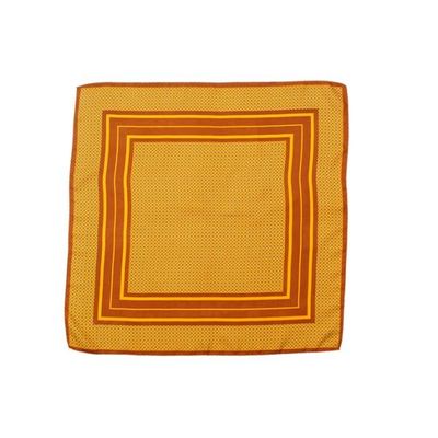 Tiekart men yellow  silk pocket square