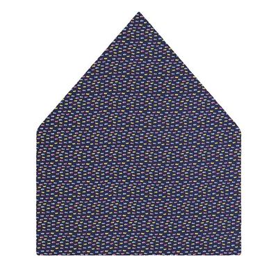 Tiekart men blue  silk pocket square