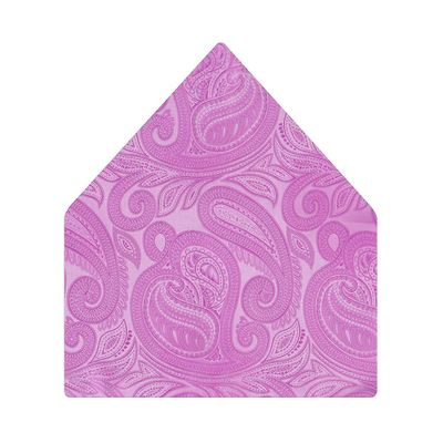 Tiekart men pink paisley  pocket square