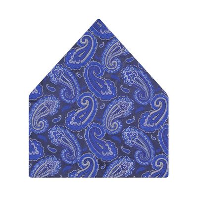 Tiekart men blue paisley  pocket square