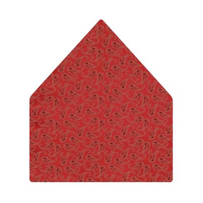 Tiekart men red paisley  pocket square