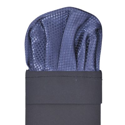 Tiekart men blue pocket square