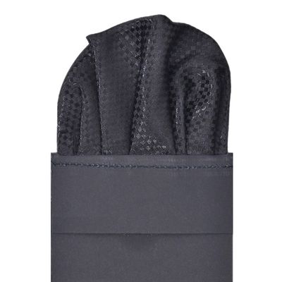 Tiekart men black pocket square