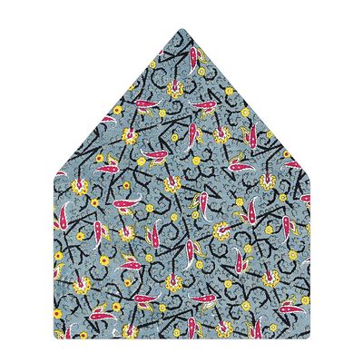 Tiekart men multi paisley printed silk pocket square