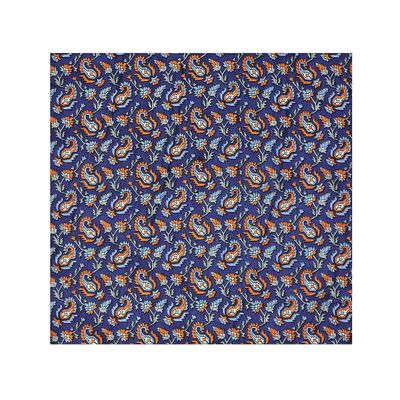 Tiekart men blue paisley printed silk pocket square