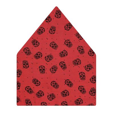 Tiekart men red  linen+viscos pocket square