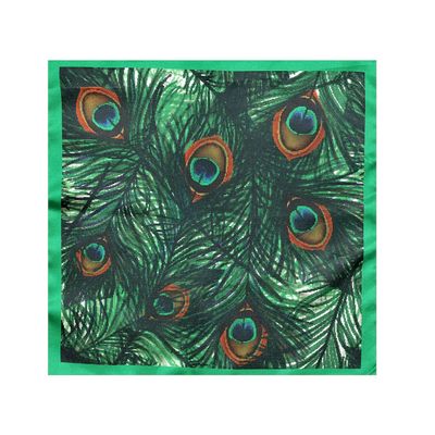 Tiekart men green pocket square