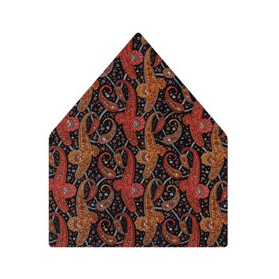 Tiekart men multi paisely silk pocket square