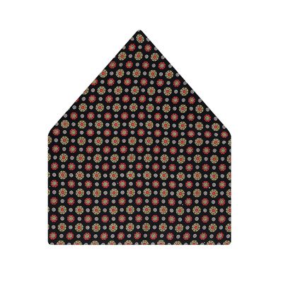 Tiekart men black paisely silk pocket square