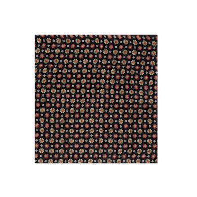 Tiekart men black paisely silk pocket square