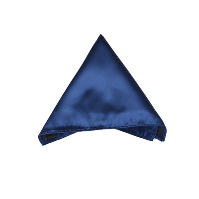 Tiekart men blue plain solids  pocket square