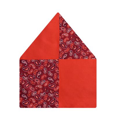 Pocket Square - Red Printed Satin classy Pocket Square For Men