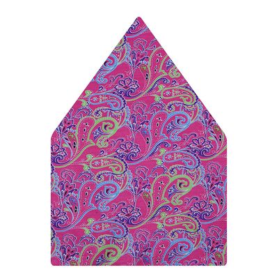 Pink (Multi) Silk Pocket Square-Buzzing energy