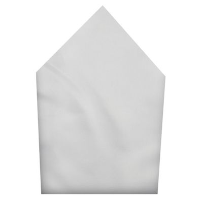 Tiekart men white plain solids  pocket square