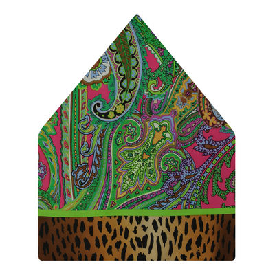 Multi Paisley Silk Pocket Square for Men