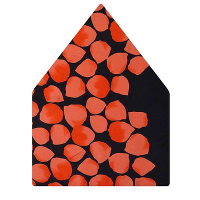 Black Impression Silk Pocket Square for Men